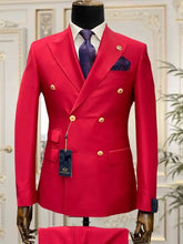 Green Tailor Made Double Breasted Slim Fit Men Suits Wedding Tuxedos Groom Business Party Prom Best Men Blazer Costume Homme
